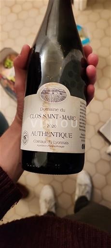 Lyonês Coteaux-do-Lyonês Domaine Clos Saint-Marc Authentique 2020