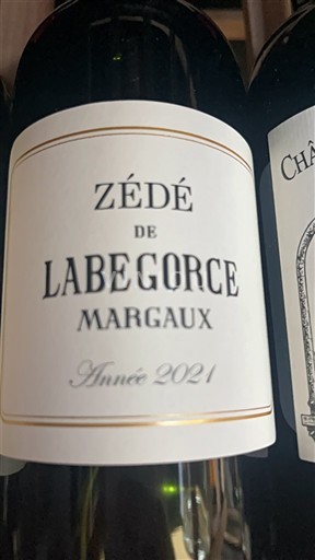 Bordeaux Margaux Labégorce Zédé de Labégorce 2021