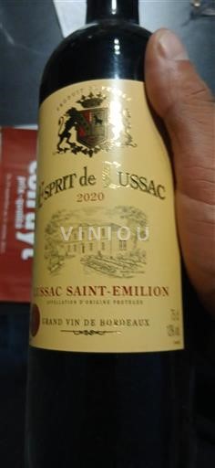 Bordeaux Lussac-saint-émilion L'Esprit de Lussac 2020