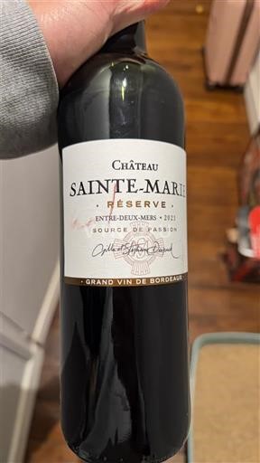 Bordeaux Giữa hai dòng sông Château Sainte-Marie Réserve 2021