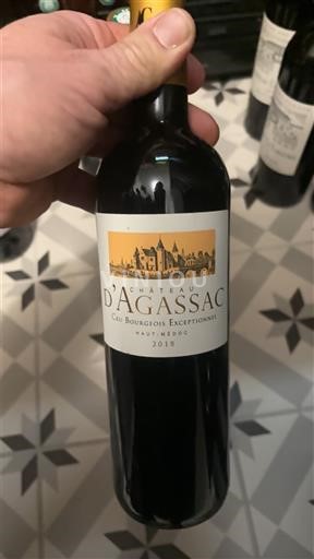 Bordéus Haut-Médoc Cru Bourgeois Exceptionnel Château Agassac 2018
