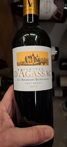 Bordéus Haut-Médoc Cru Bourgeois Exceptionnel Château Agassac 2018