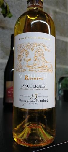 Bordeaux Sauternes Maison Johannes Boubée Réserve Icke årgångsbetecknad