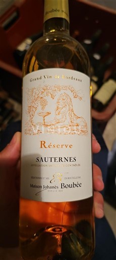 Bordeaux Sauternes Maison Johannes Boubée Réserve Non-Vintage