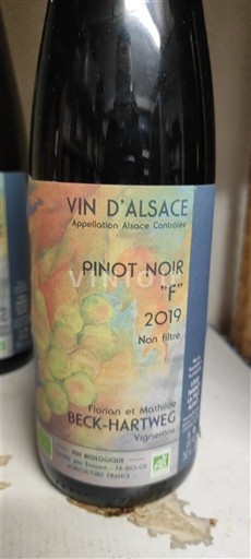 Alsace Pinot noir Beck-Hartweg "F" 2019