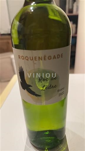 Vin Blanc sec Roc de Lédre Domaine Roquenégade 2022 France Languedoc Corbières AOC