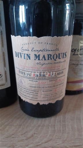 Rhônedalen Côtes-du-Rhône-Villages Divin Marquis Exceptionnelle Icke årgångsbetecknad