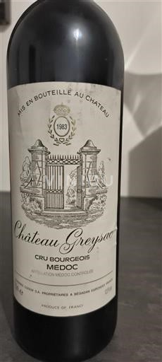 Bordeaux Médoc Château Greysac 1983