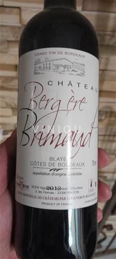 Bordeaux Blaye-côtes-de-bordeaux Château Bergère Brimaud 2013