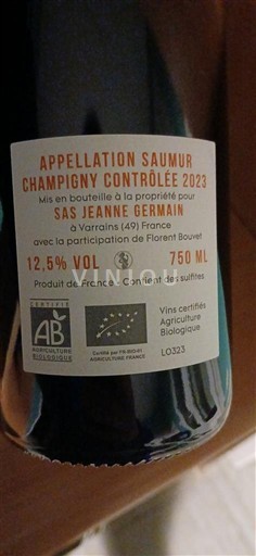 Valle della Loira Saumur-Champigny SAS Jeanne Germain 2023