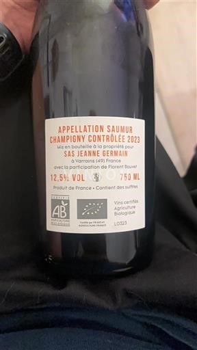 Loire Valley Saumur-Champigny SAS Jeanne Germain 2023