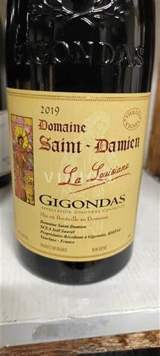 Vallée du Rhône Gigondas Domaine Saint Damien La Louisiane 2019