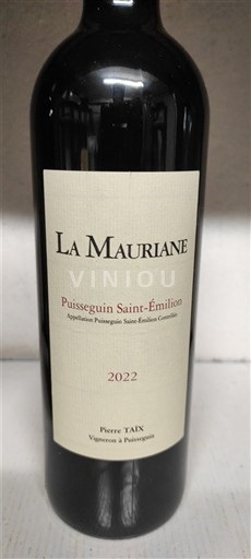 Bordeaux Puisseguin-saint-émilion La Mauriane 2022