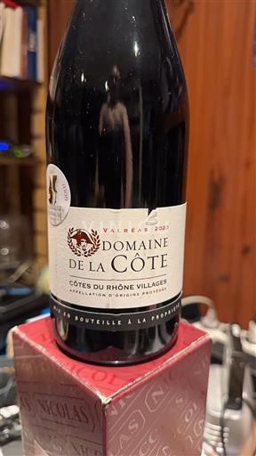 Rhônen laakso Côtes-du-rhône-villages Domaine La Côte Valréas 2023
