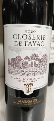 Bordeaux Margaux Closerie de Tayac 2020