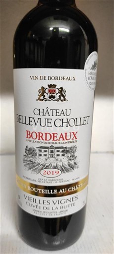 Bordeaux Château Bellevue Chollet Vieilles Vignes de la Butte 2019