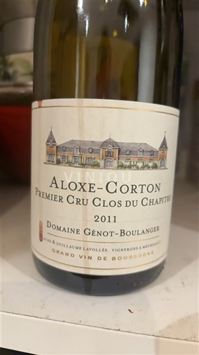 Bourgogne Aloxe-Corton Premier Cru Domaine Génot-Boulanger Premier Cru Clos du Chapitre 2011