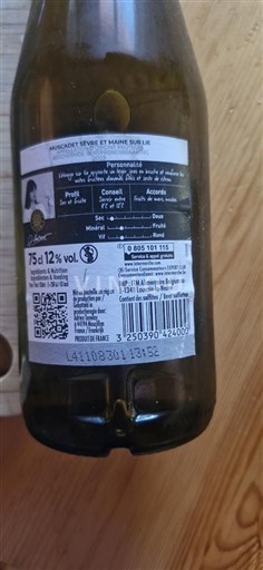 Thung lũng sông Loire Muscadet Sèvre et Maine Perseval Muscadet Sèvre et Maine sur Lie Không niên vụ