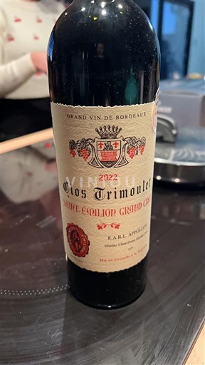 Bordeaux Saint-Émilion Grand Cru Clos Trimoulet 2022