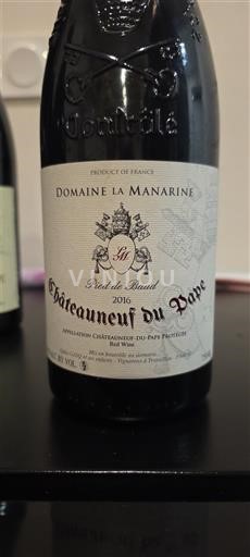 Vale do Ródano Châteauneuf-du-Pape Domaine La Manarine Pied de Baud 2016