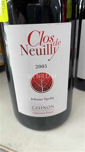Loire-dalen Chinon Clos de Neuilly 2005