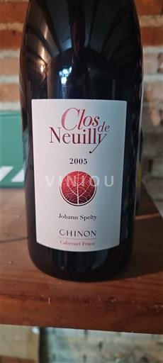 Loiredalen Chinon Clos de Neuilly 2005