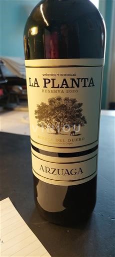 Kastilia ja León Ribera del Duero Arzuaga La Planta Reserva 2020