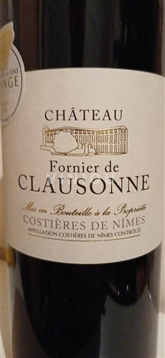 Rona dolina Costières de Nîmes Château Fornier de Clausonne 2020