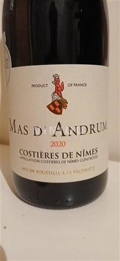 Thung lũng Rhône Costières-de-nîmes Mas Andrum 2020