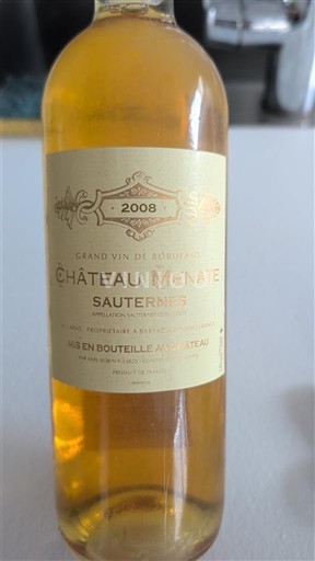 Bordeaux Sauternes Château Menate 2008