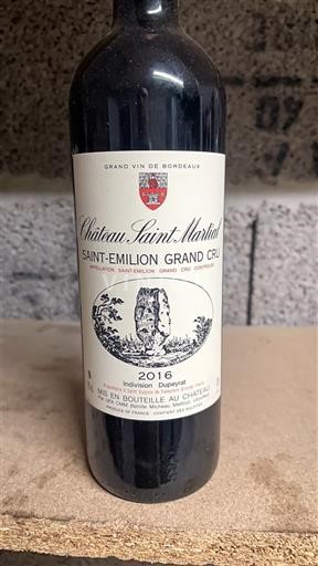 Burdeos Saint-Émilion Gran Cru Grand Cru Château Saint-Martial 2016