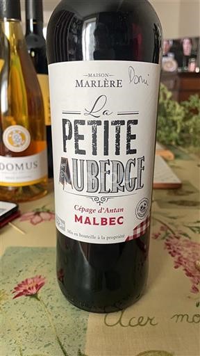 Sudoeste Côtes de Gascogne Maison Marlère La Petite Auberge Cépage d'Antan Malbec 2023