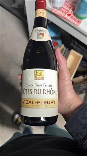 Thung lũng Rhône Côtes-du-rhône Vidal-Fleury Saint Ferréol 2022