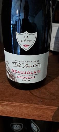 Beaujolais Beaujolais Nouveau La Côte Les Vieilles Vignes du Paul Martin 2019