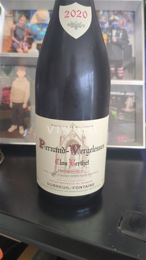 Burgundija Pernand-Vergelesses Premier Cru Dubreuil-Fontaine Clos Berthet Monopole 2020