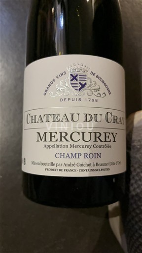Burgundija Mercurey Château Cray Champ Roin 2021