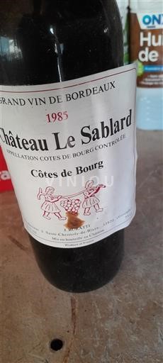Bordeaux Côtes-de-bourg Château Le Sablar 1985