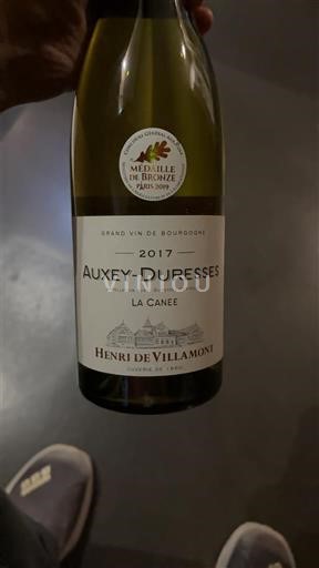 Borgonha Auxey-duresses Henri de Villamont La Canée 2017