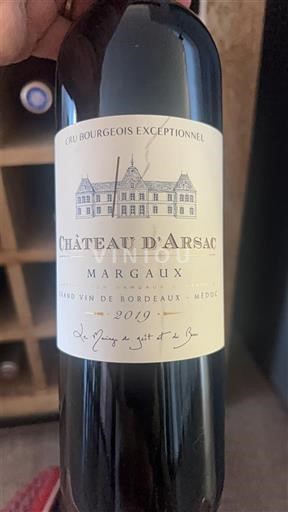 Bordéus Margaux Château Arsac 2019