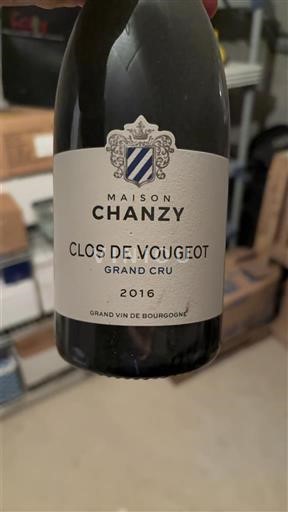 Burgundy Clos de Vougeot Grand Cru Maison Chanzy 2016