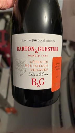 Roussillon Côtes del Roussillon Villages Barton & Guestier Les 3 Rives 2021