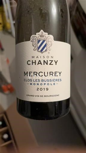 Bourgogne Mercurey Maison Chanzy Clos Les Bussieres Monopole 2019