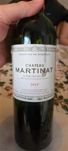 Bordeaux Côtes-de-bourg Château Martinat 2019