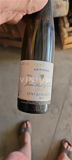 Alsace Vendanges Tardives Jean-Paul Zimmer 2015
