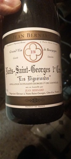 Burgundy Nuits-Saint-Georges Premier Cru Jean Bernard Les Vignerondes 2018