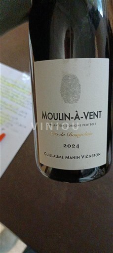 Beaujolais Moulin-à-vent Guillaume Manin Clos de la Brosse 2024