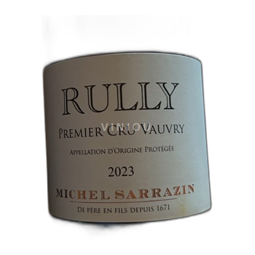Burgundy Rully Premier Cru Domaine Michel Sarrazin et Fils Vauvry 2023