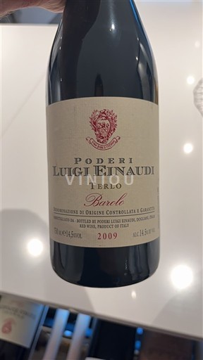 Piemonte Barolo Poderi Luigi Einaudi Terlo 2009