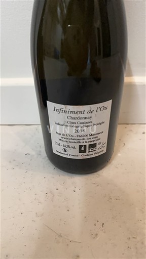Languedoc and Roussillon Côtes Catalanes Mas de l'Ou Infiniment de l'Ou 2018