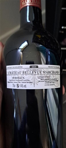 Bordeaux Château Bellevue Marchand 2018